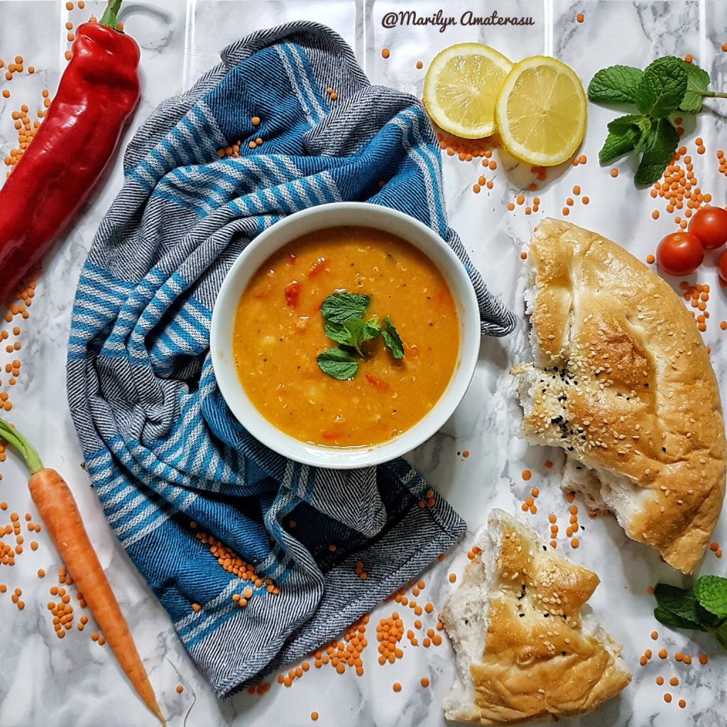 Healthy Vegetarian Turkish Lentil Meal&nbsp;Soup